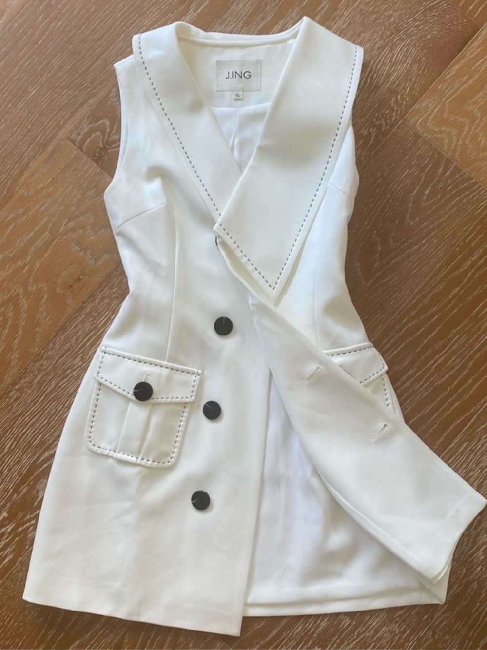 J.ING White Sailor Dress XS - Picture 4 of 6
